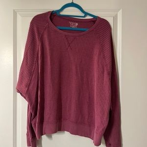Time and Tru Waffle Knit long sleeve top
